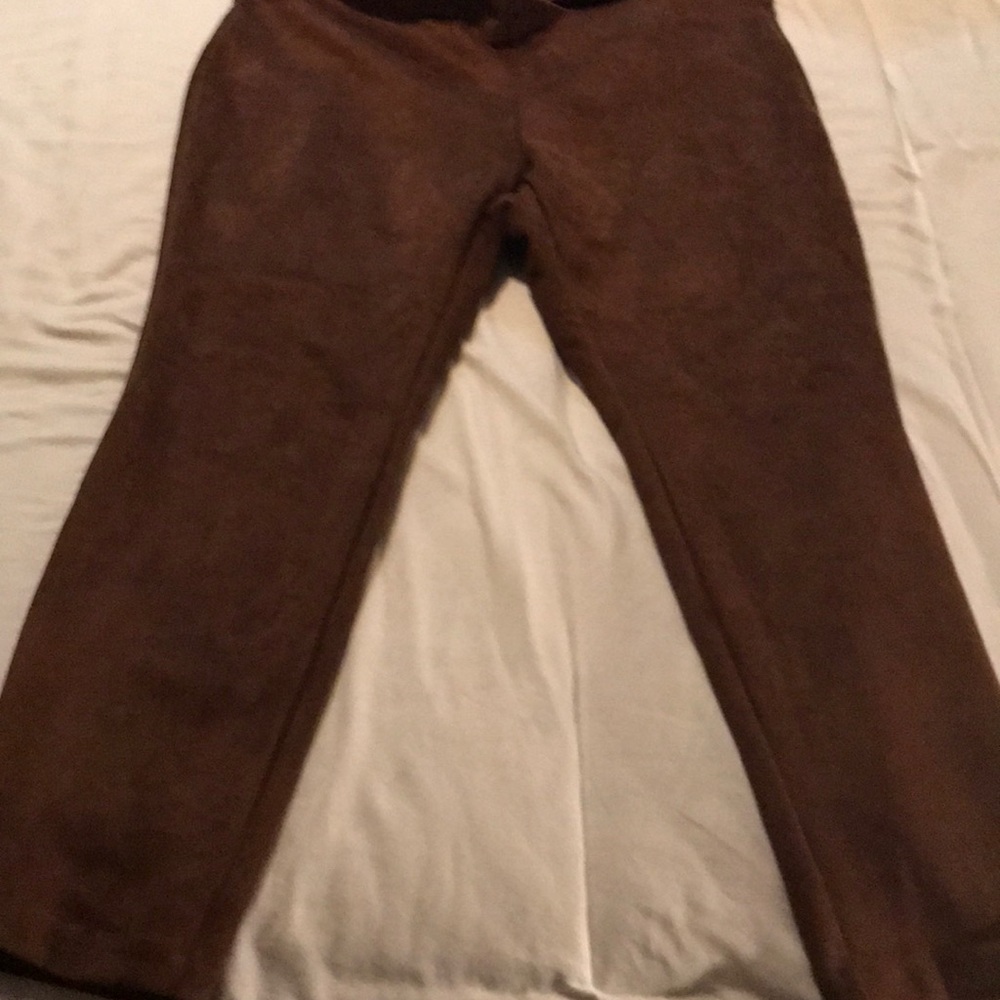 Faux suede leggings